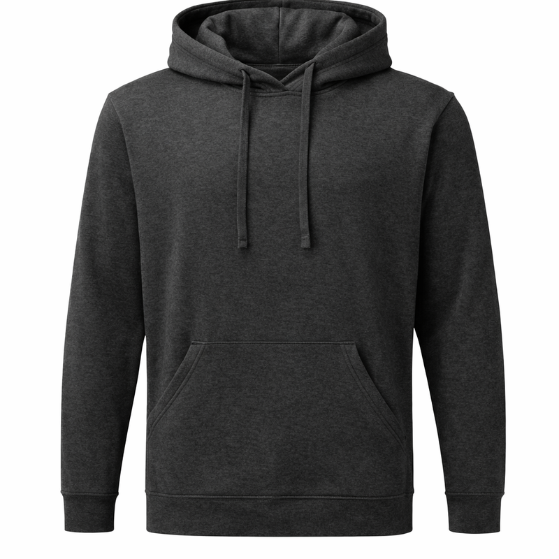 Reblz Wildcard Hoodie – in Anthrazit – Frontansicht – nachhaltig, Biobaumwolle, recyceltes Polyester, Großhandel
