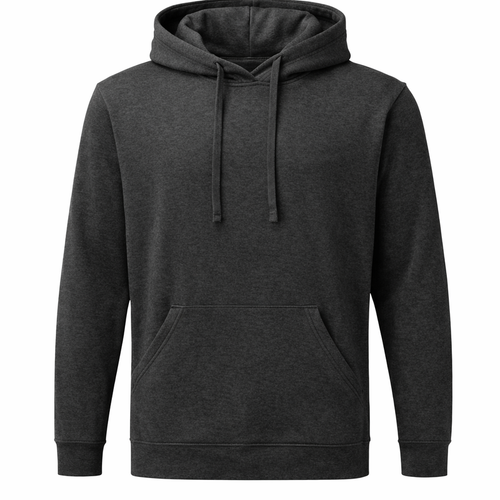 Reblz Wildcard Hoodie – in Anthrazit – Frontansicht – nachhaltig, Biobaumwolle, recyceltes Polyester, Großhandel
